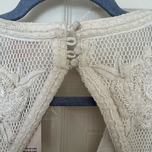 Anthropologie White Lace Mini Dress - Picture 4 of 5